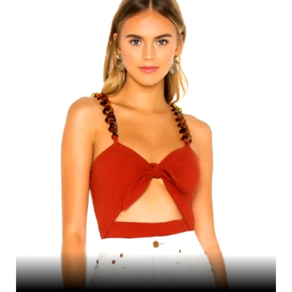 RUST & Ribbed Front Cut-out Bodysuit - Privacy Please - Medium - Picture 9 of 10